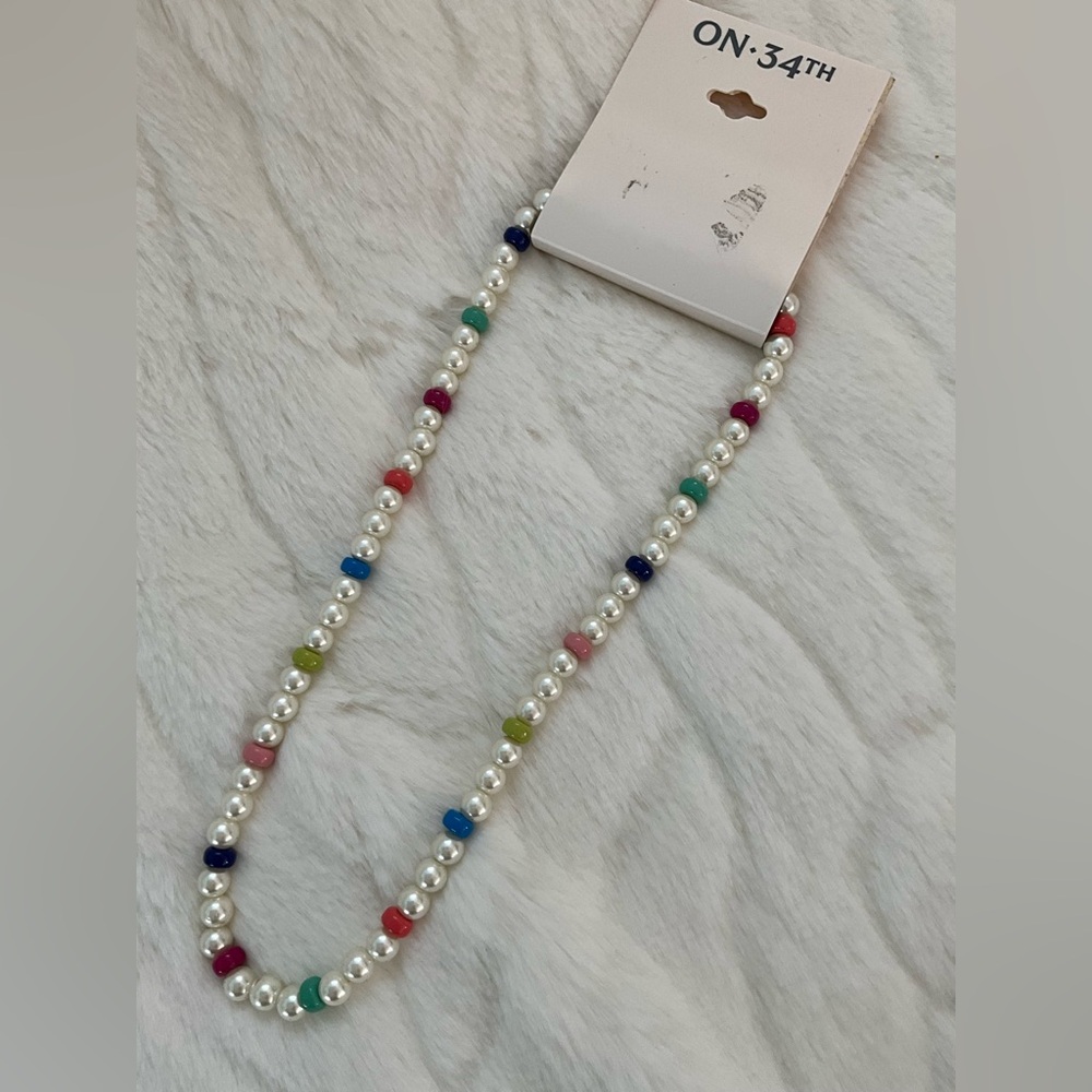 🌷ON 34th BEADED NECKLACE NWT
